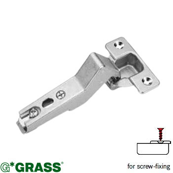 Grass Click-on HINGE +45deg ANGLE INSET Screw-on Mepla pattern F015072751225