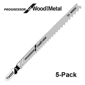 Blade jigsaw BOSCH T-345-XF per pkt (5 Blades) Combo wood &  metal - max 65mm cut **del**