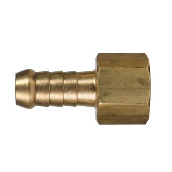 Air Fitting - PEM 36.1370BL NUT & TAIL 3/8 Barbed Hose Tail - 1/4 BSP Swivel Nut also 71-BP.50604