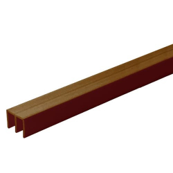 Top Plastic Track for 4mm Glass Door Brown