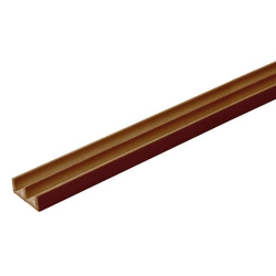 Bottom Plastic Track for 4mm Glass Door Brown