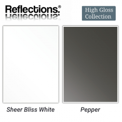 Reflections Splashback Sheer Bliss White & Pepper Metallic