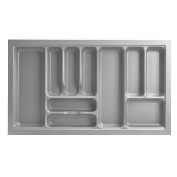 Cutlery Tray Insert Grey Gloss suits Drawer 900mm