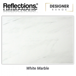 Reflections Splashback White Marble