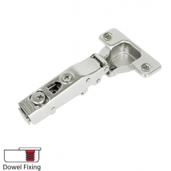 DTC 110 Degree Full Overlay Cabinet Hinge with Dowel Screws - Open Position