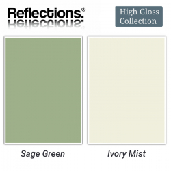 Reflections Splashback Sage Green & Ivory Mist