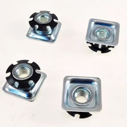 Square Metal End Caps with 3/8 Threaded Insert for Internal Fitting