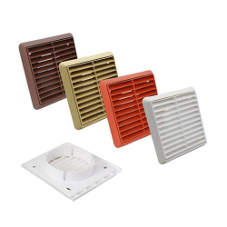 Louvered Wall Vent with Flyscreen Mesh